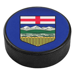 Flag of Alberta - CANADA Hockey Puck