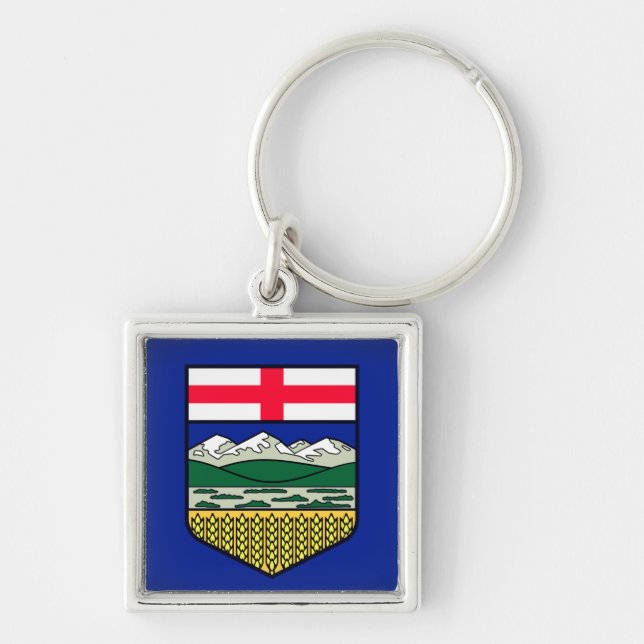 Flag of Alberta - CANADA Key Ring (Front)