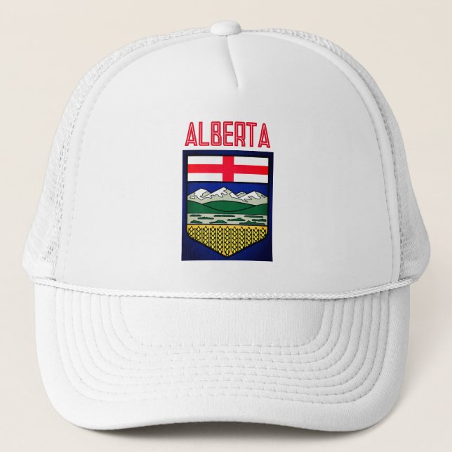 Flag of Alberta - CANADA Trucker Hat (Front)