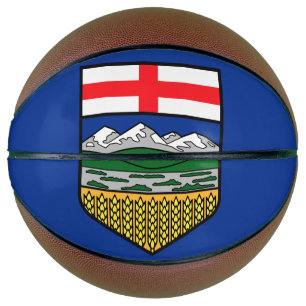 Flag of Alberta, western province of Canada Basketball