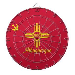 Flag of Albuquerque, New Mexico Dart Board
