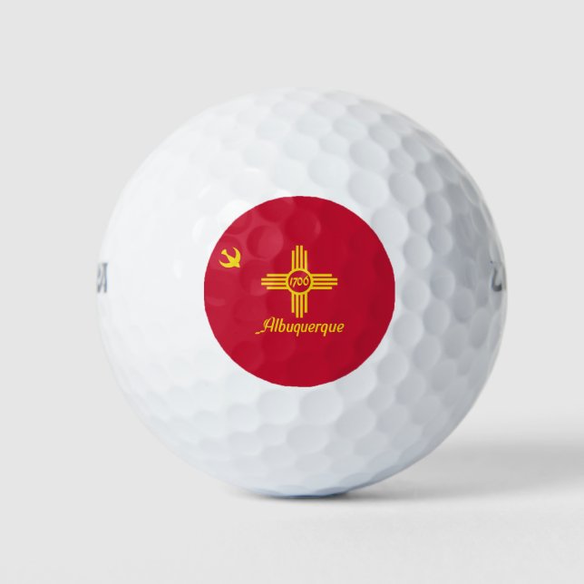 Flag of Albuquerque (New Mexico) Golf Balls (Front)