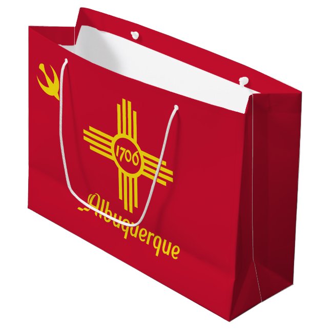 Flag of Albuquerque, New Mexico Large Gift Bag (Front Angled)