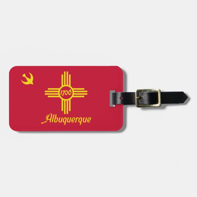 Flag of Albuquerque, New Mexico Luggage Tag (Front Horizontal)