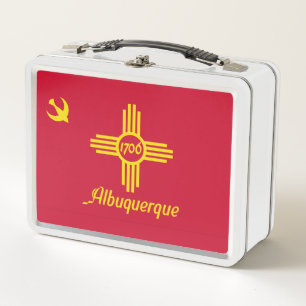 Flag of Albuquerque, New Mexico Metal Lunch Box