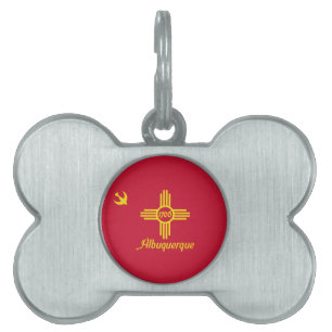 Flag of Albuquerque, New Mexico Pet ID Tag