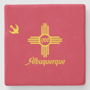 Flag of Albuquerque (New Mexico) Stone Coaster