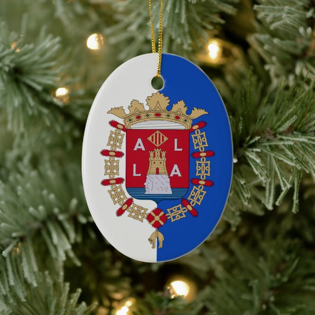 Flag of Alicante, Spain Ceramic Tree Decoration (Tree)