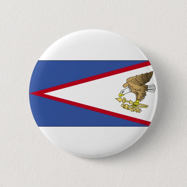 Flag of American Samoa 6 Cm Round Badge (Front)