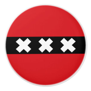 Flag of Amsterdam Ceramic Knob