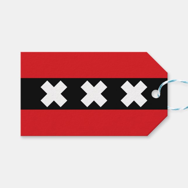 Flag of Amsterdam Gift Tags (Front (Horizontal))