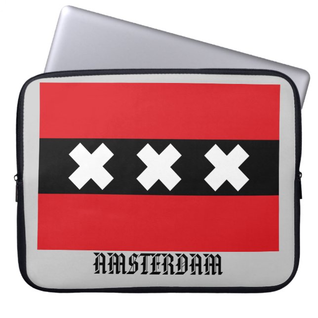 Flag of Amsterdam Laptop Sleeve (Front)
