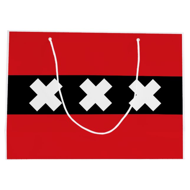 Flag of Amsterdam Large Gift Bag (Back)