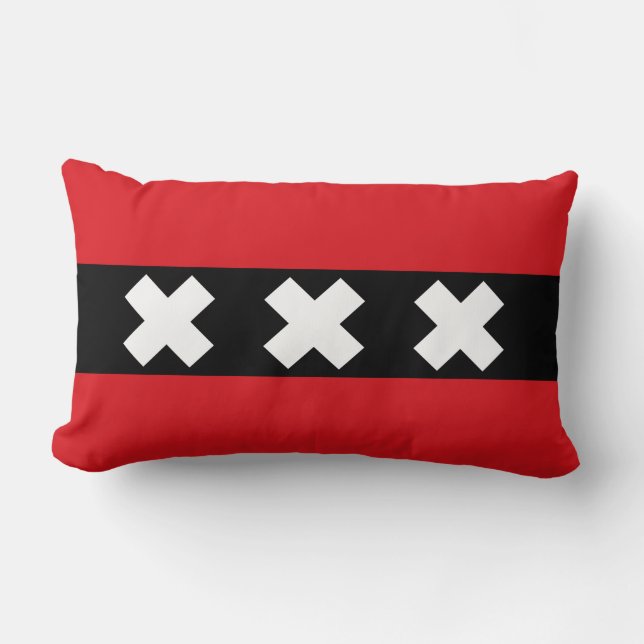 Flag of Amsterdam Lumbar Cushion (Front)