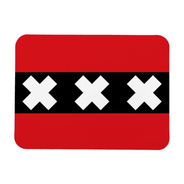 Flag of Amsterdam Magnet (Horizontal)