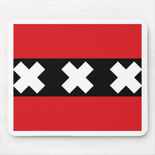 Flag of Amsterdam Mouse Mat (Front)
