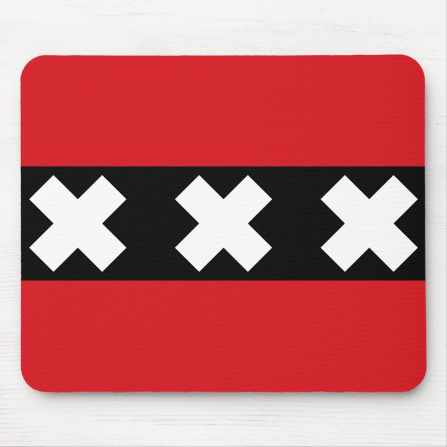 Flag of Amsterdam Mouse Mat (Front)