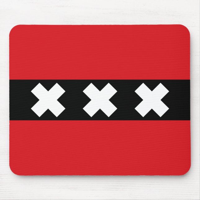 Flag of Amsterdam Mouse Mat (Front)