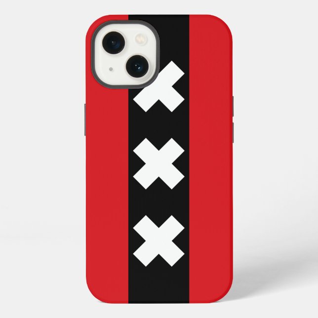 Flag of Amsterdam, Netherland iPhone Case (Back)