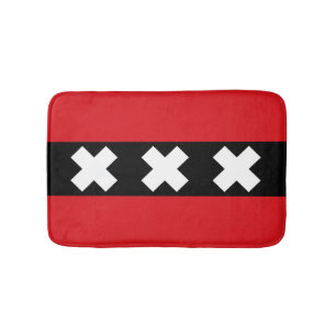 Flag of Amsterdam, Netherlands Bath Mat