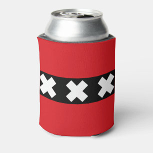 Flag of Amsterdam, Netherlands Can Cooler