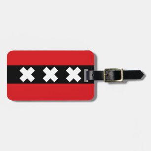 Flag of Amsterdam, Netherlands Luggage Tag