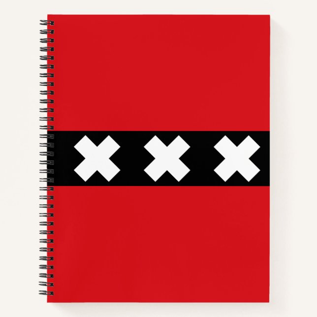 Flag of Amsterdam, Netherlands Notebook (Front)