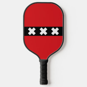 Flag of Amsterdam, Netherlands Pickleball Paddle