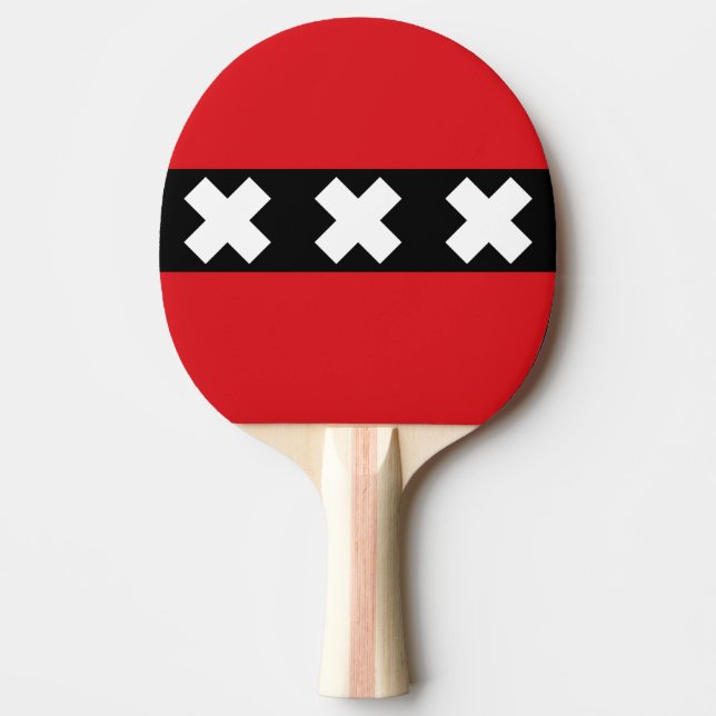 Flag of Amsterdam, Netherlands Ping Pong Paddle (Front)