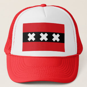 Flag of Amsterdam, Netherlands  Trucker Hat