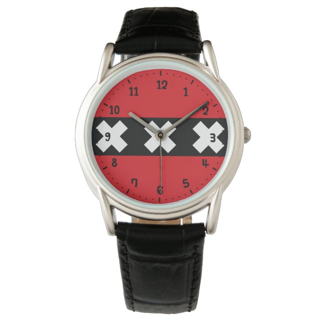 Flag of Amsterdam, Netherlands Watch (Front)