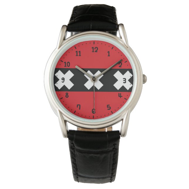 Flag of Amsterdam, Netherlands Watch (Front)