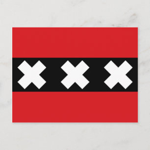 Flag of Amsterdam Postcard
