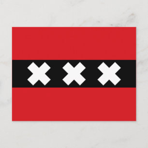 Flag of Amsterdam Postcard