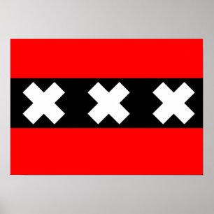 Flag of Amsterdam Poster