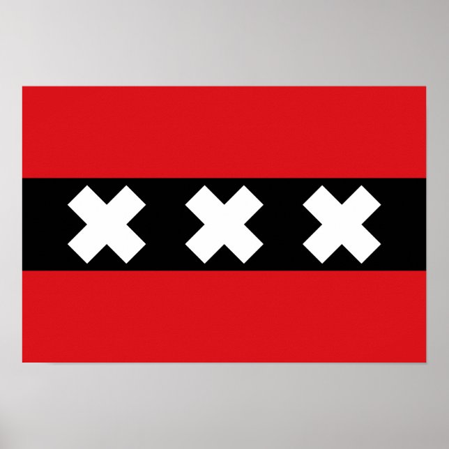 Flag of Amsterdam Poster (Front)