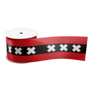 Flag of Amsterdam Satin Ribbon