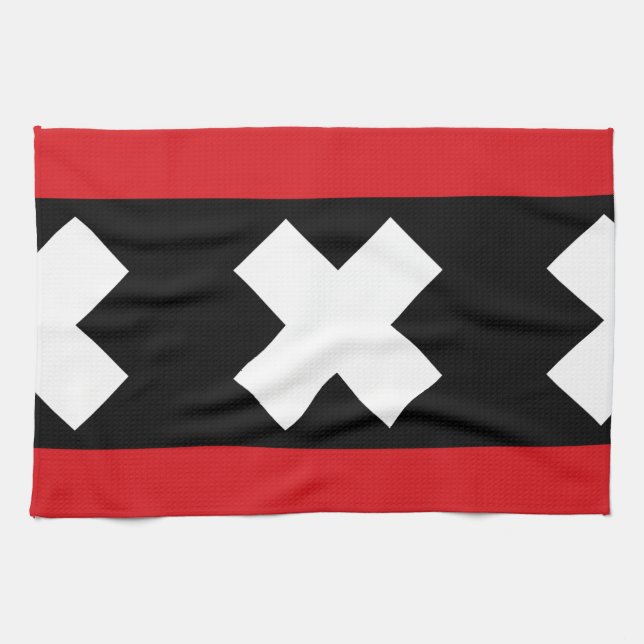 Flag of Amsterdam Tea Towel (Horizontal)