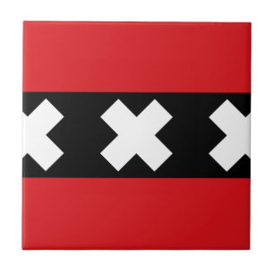 Flag of Amsterdam Tile