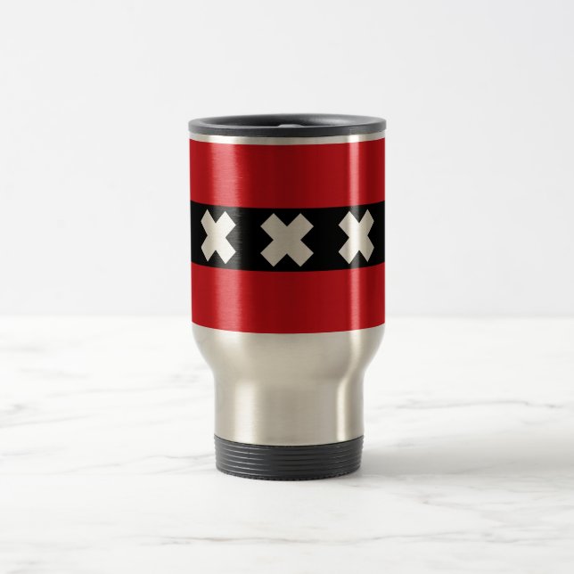 Flag of Amsterdam Travel Mug (Center)