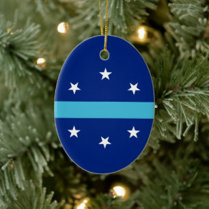 Flag of Anaheim, California Ceramic Tree Decoration