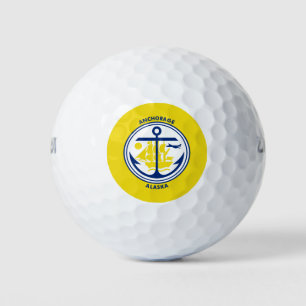 Flag of Anchorage, Alaska Golf Balls