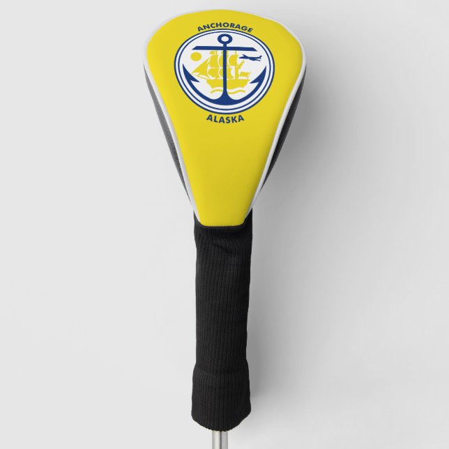 Flag of Anchorage, Alaska Golf Head Cover (Front)