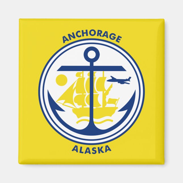 Flag of Anchorage, Alaska Magnet (Front)