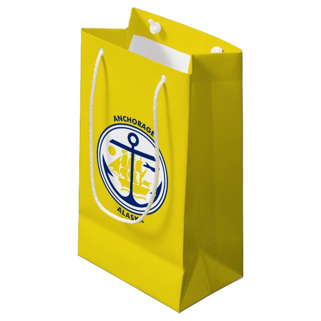 Flag of Anchorage, Alaska Small Gift Bag (Front Angled)