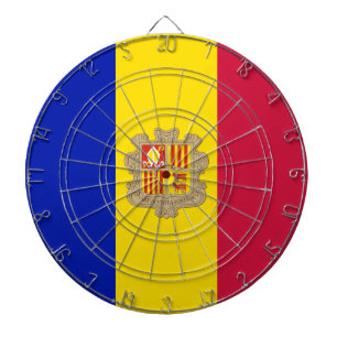 Flag of Andorra Dartboard