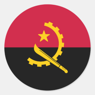 Flag of Angola Classic Round Sticker