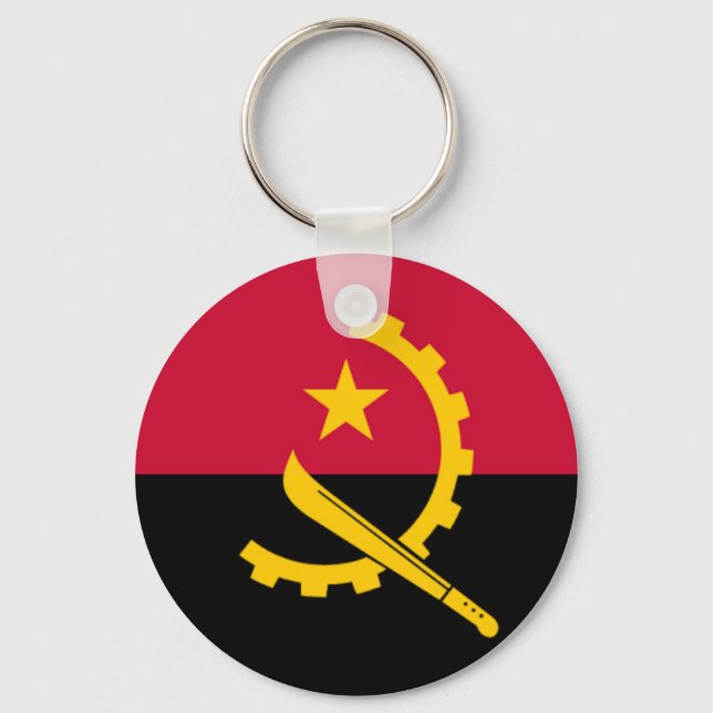 Flag of Angola Key Ring (Front)