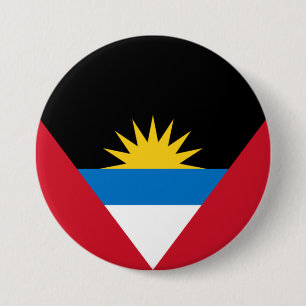 Flag of Antigua and Barbuda 7.5 Cm Round Badge