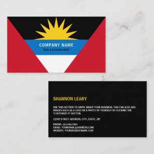 Flag of Antigua and Barbuda, Antiguan Barbudan Business Card